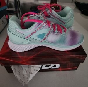Fila Kids' Teal and Pink Sneakers New In Box